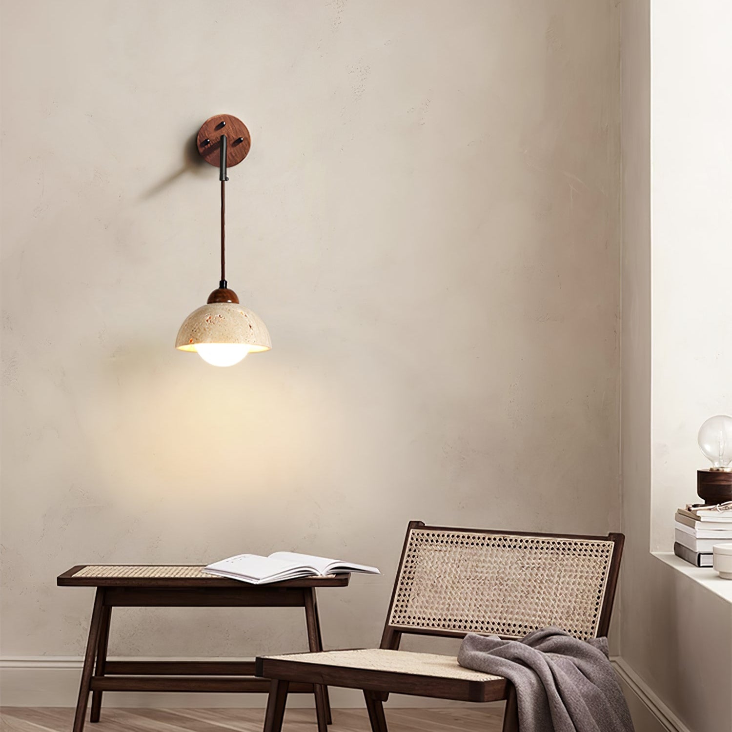 Alcarion Travertine Wall Light - Lamp Outdoor