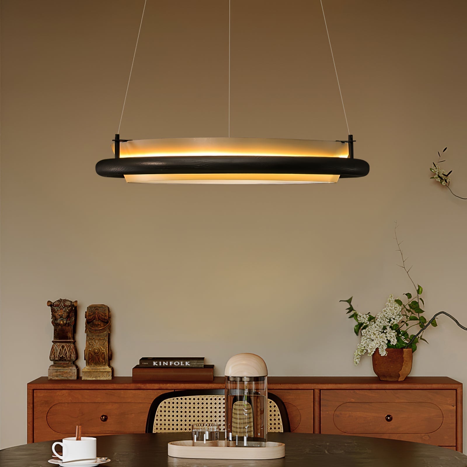 Olvelila Circular Metal Pendant Light - Lamp Outdoor