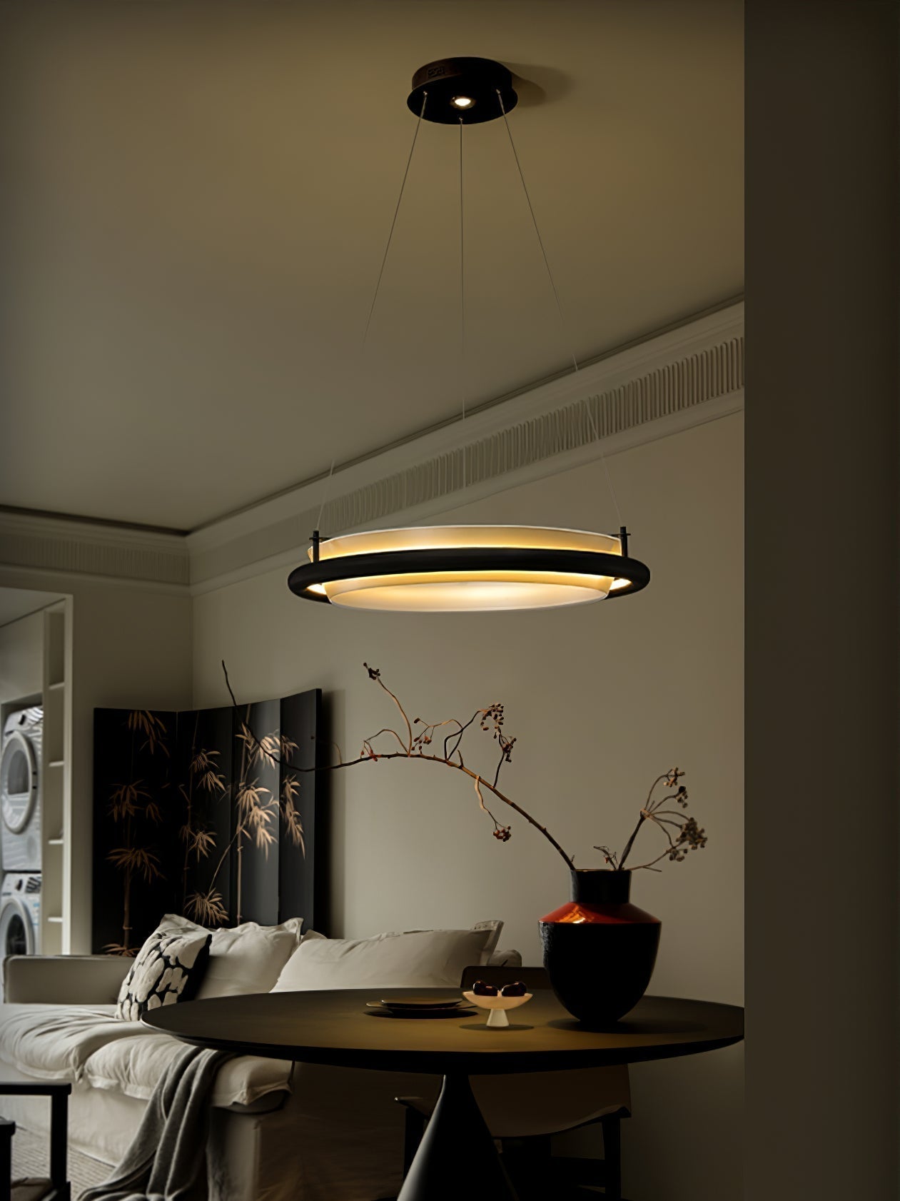 Olvelila Circular Metal Pendant Light - Lamp Outdoor