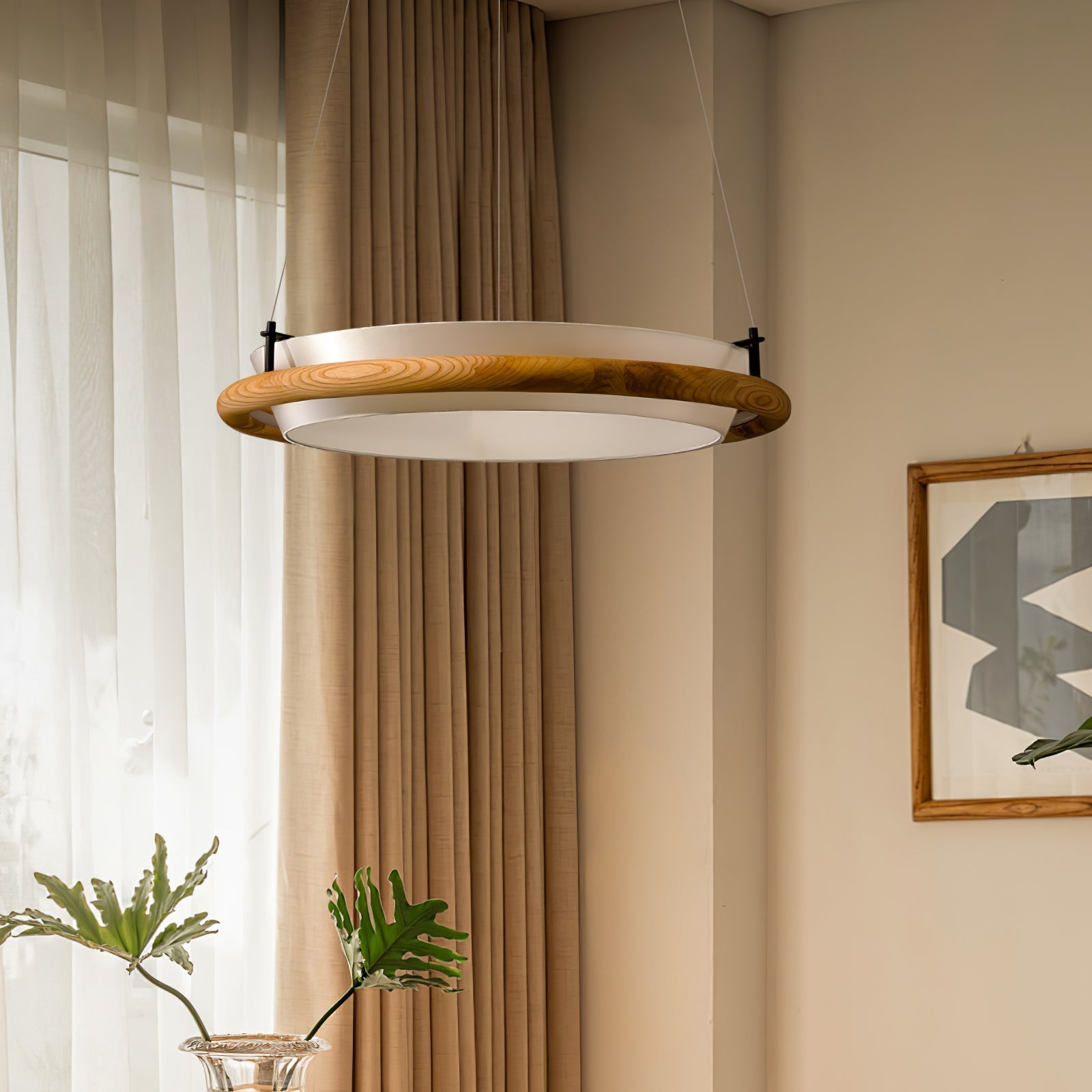 Olvelila Circular Metal Pendant Light - Lamp Outdoor