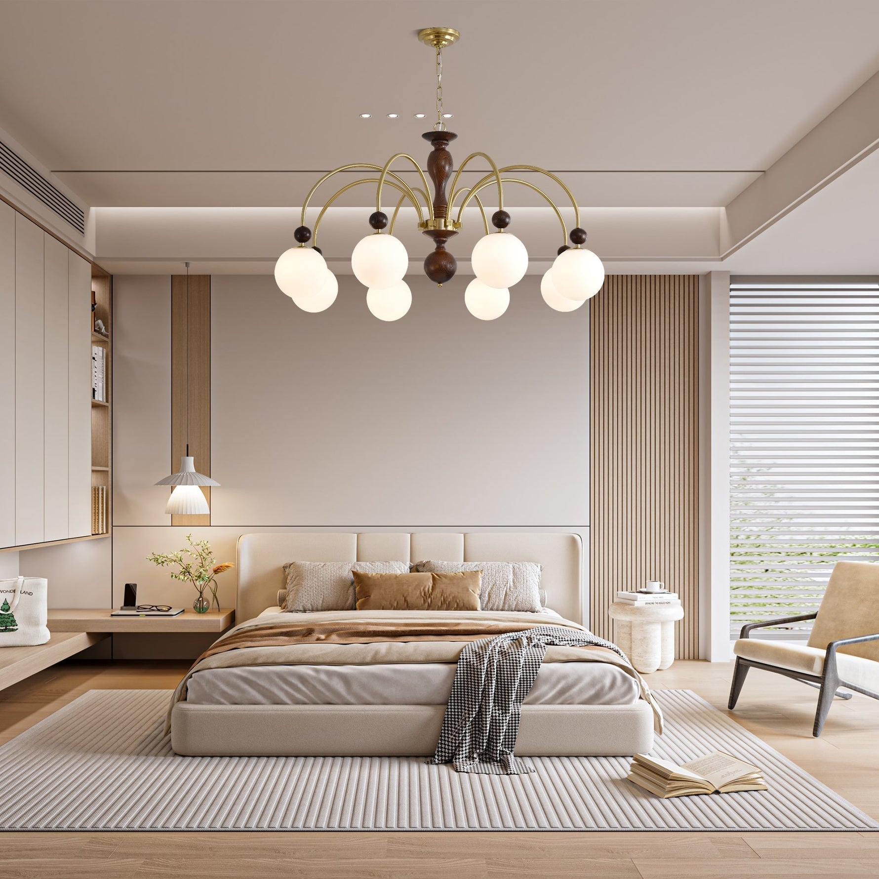 Archway Walnut Color Chandelier - Lamp Outdoor