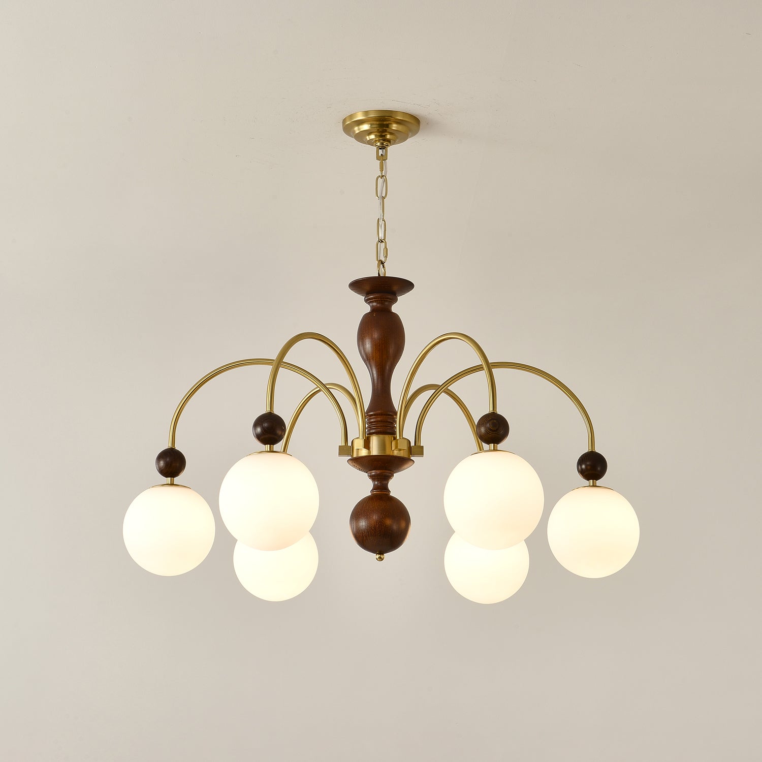Archway Walnut Color Chandelier - Lamp Outdoor