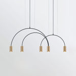 Solara Pendant Lamp Overlapping Cylinder Minimalist Dining Room - Letslighting