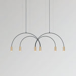 Solara Pendant Lamp Overlapping Cylinder Minimalist Dining Room - Letslighting