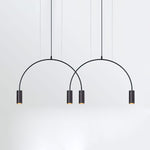 Solara Pendant Lamp Overlapping Cylinder Minimalist Dining Room - Letslighting