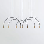 Solara Pendant Lamp Overlapping Cylinder Minimalist Dining Room - Letslighting