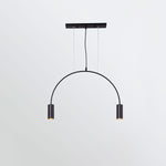 Solara Pendant Lamp Overlapping Cylinder Minimalist Dining Room - Letslighting