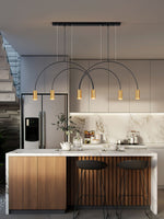 Solara Pendant Lamp Overlapping Cylinder Minimalist Dining Room - Letslighting