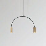Solara Pendant Lamp Overlapping Cylinder Minimalist Dining Room - Letslighting