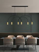 Solara Pendant Lamp Overlapping Cylinder Minimalist Dining Room - Letslighting