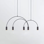 Solara Pendant Lamp Overlapping Cylinder Minimalist Dining Room - Letslighting