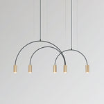 Solara Pendant Lamp Overlapping Cylinder Minimalist Dining Room - Letslighting
