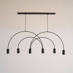Solara Pendant Lamp Overlapping Cylinder Minimalist Dining Room - Letslighting