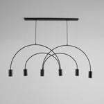 Solara Pendant Lamp Overlapping Cylinder Minimalist Dining Room - Letslighting