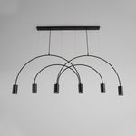 Solara Pendant Lamp Overlapping Cylinder Minimalist Dining Room - Letslighting