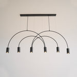 Solara Pendant Lamp Overlapping Cylinder Minimalist Dining Room - Letslighting