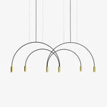 Solara Pendant Lamp Overlapping Cylinder Minimalist Dining Room - Letslighting