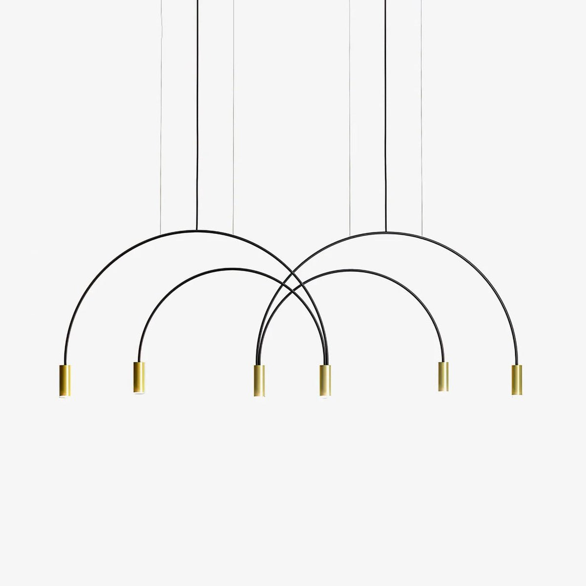 Solara Pendant Lamp Overlapping Cylinder Minimalist Dining Room - Letslighting