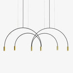 Solara Pendant Lamp Overlapping Cylinder Minimalist Dining Room - Letslighting