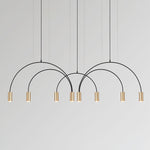 Solara Pendant Lamp Overlapping Cylinder Minimalist Dining Room - Letslighting