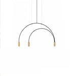 Solara Pendant Lamp Overlapping Cylinder Minimalist Dining Room - Letslighting