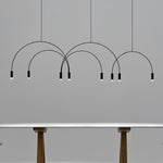 Solara Pendant Lamp Overlapping Cylinder Minimalist Dining Room - Letslighting