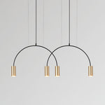 Solara Pendant Lamp Overlapping Cylinder Minimalist Dining Room - Letslighting