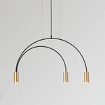 Solara Pendant Lamp Overlapping Cylinder Minimalist Dining Room - Letslighting