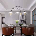Solara Pendant Lamp Overlapping Cylinder Minimalist Dining Room - Letslighting