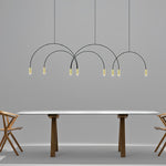 Solara Pendant Lamp Overlapping Cylinder Minimalist Dining Room - Letslighting