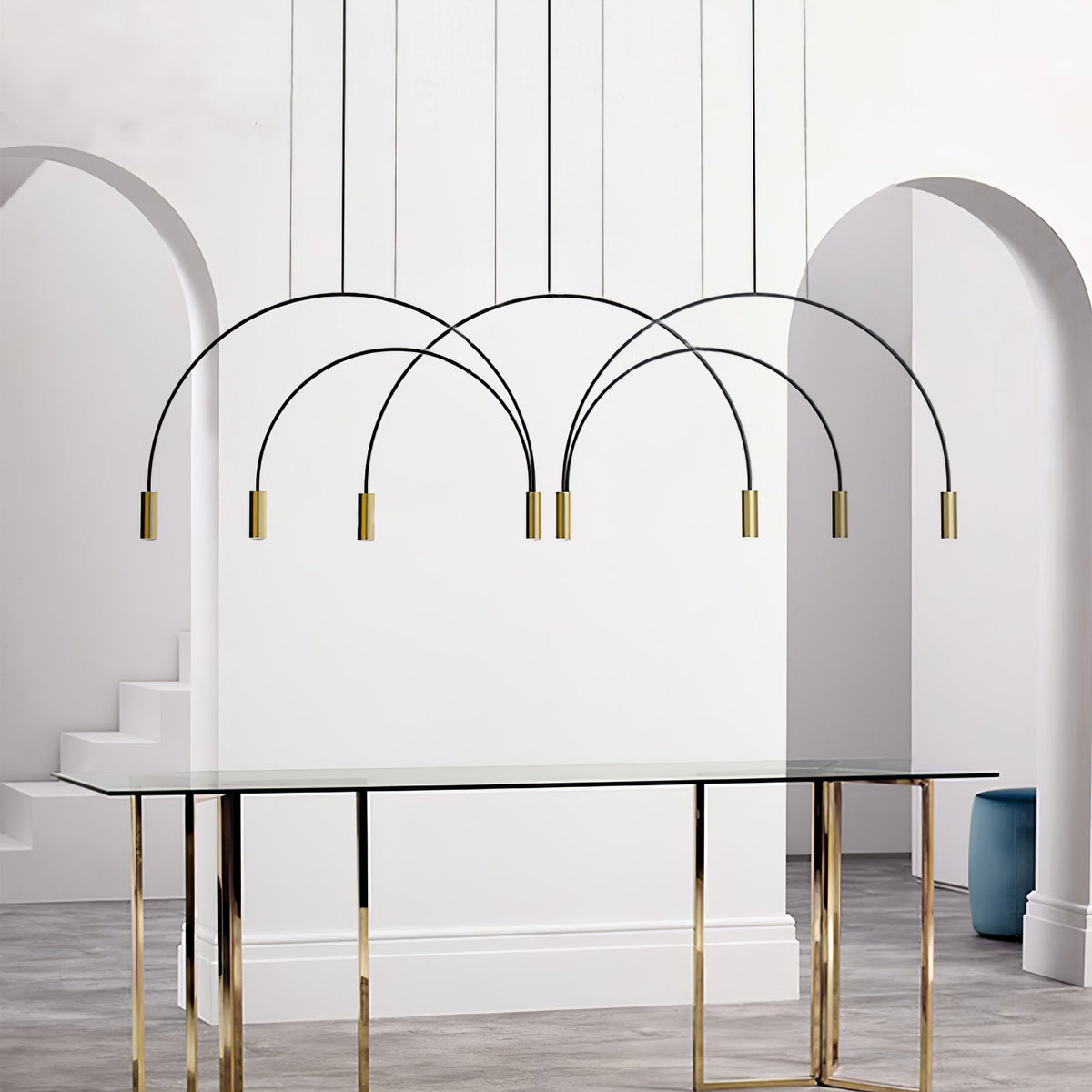 Solara Pendant Lamp Overlapping Cylinder Minimalist Dining Room - Letslighting