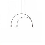 Solara Pendant Lamp Overlapping Cylinder Minimalist Dining Room - Letslighting