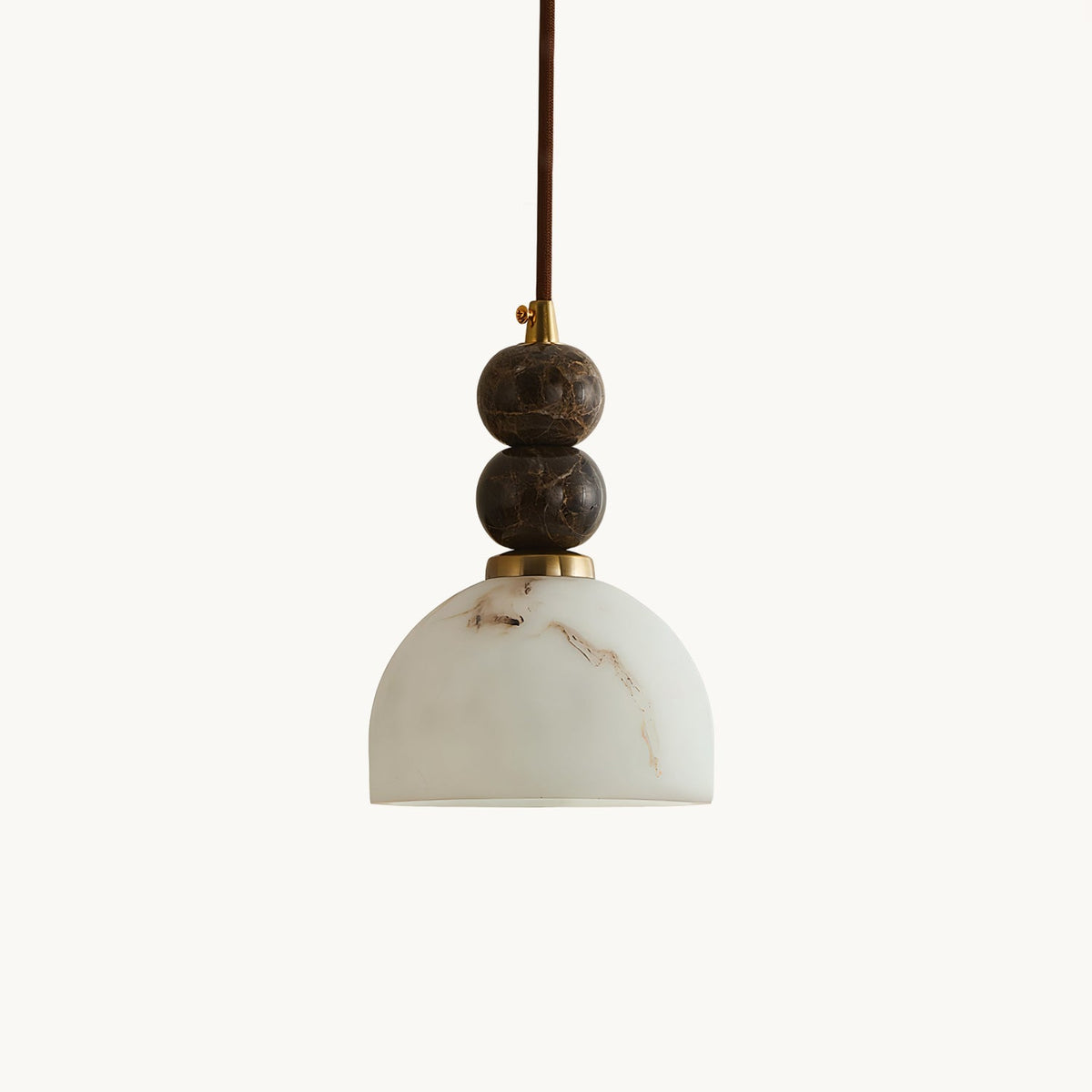 Arica Marble Orb Dome Pendant Light