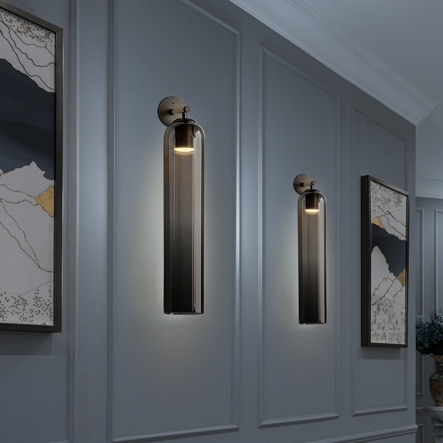 June Glass Indoor Wall Lamp Cylindrical - Lamp Outdoor