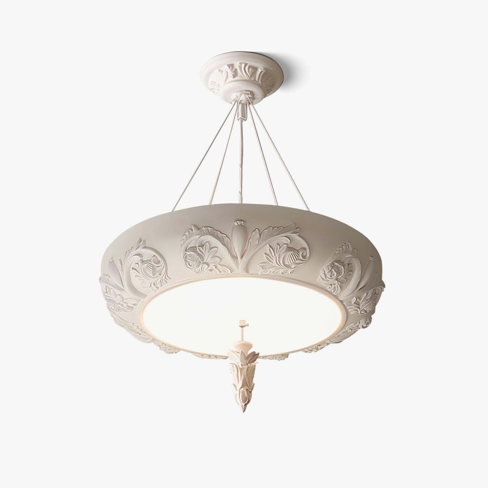 Rococo Plaster Pendant Chandelier - Lamp Outdoor