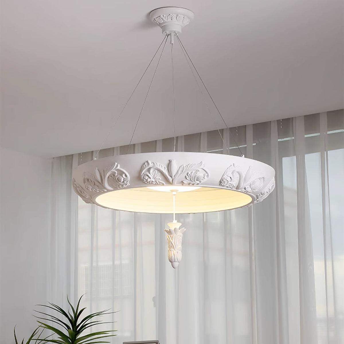 Rococo Plaster Pendant Chandelier - Lamp Outdoor