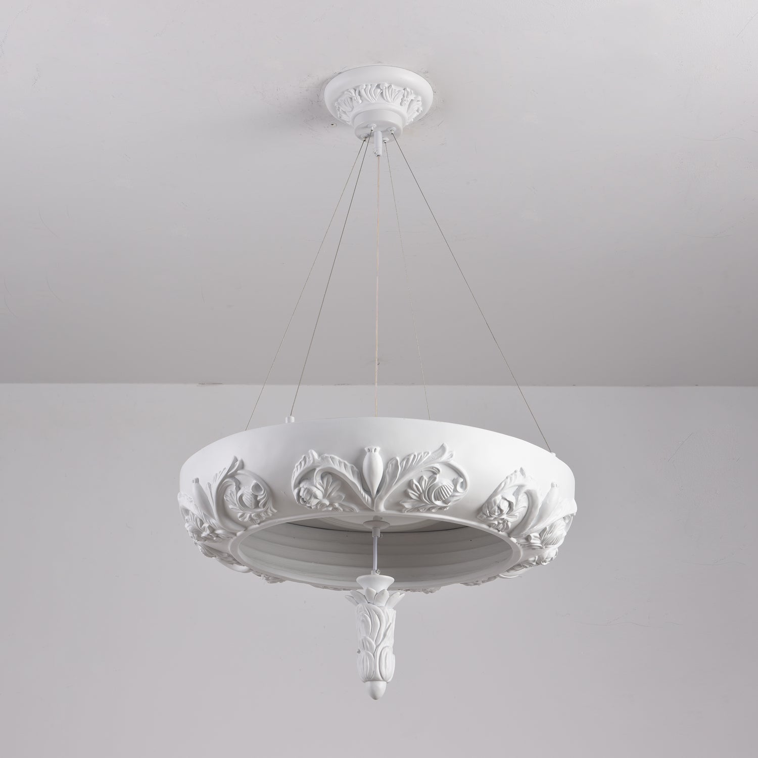 Rococo Plaster Pendant Chandelier - Lamp Outdoor