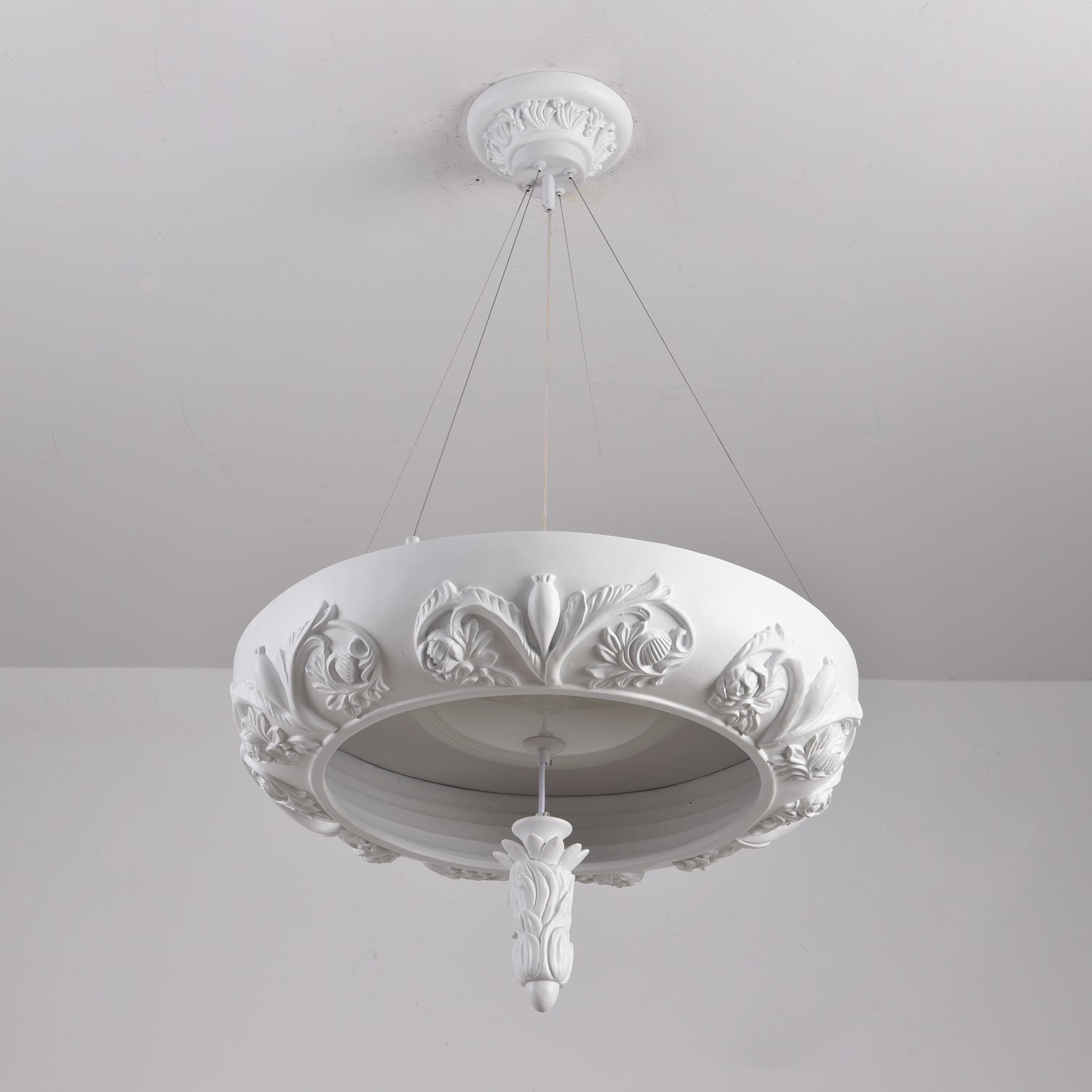 Rococo Plaster Pendant Chandelier - Lamp Outdoor