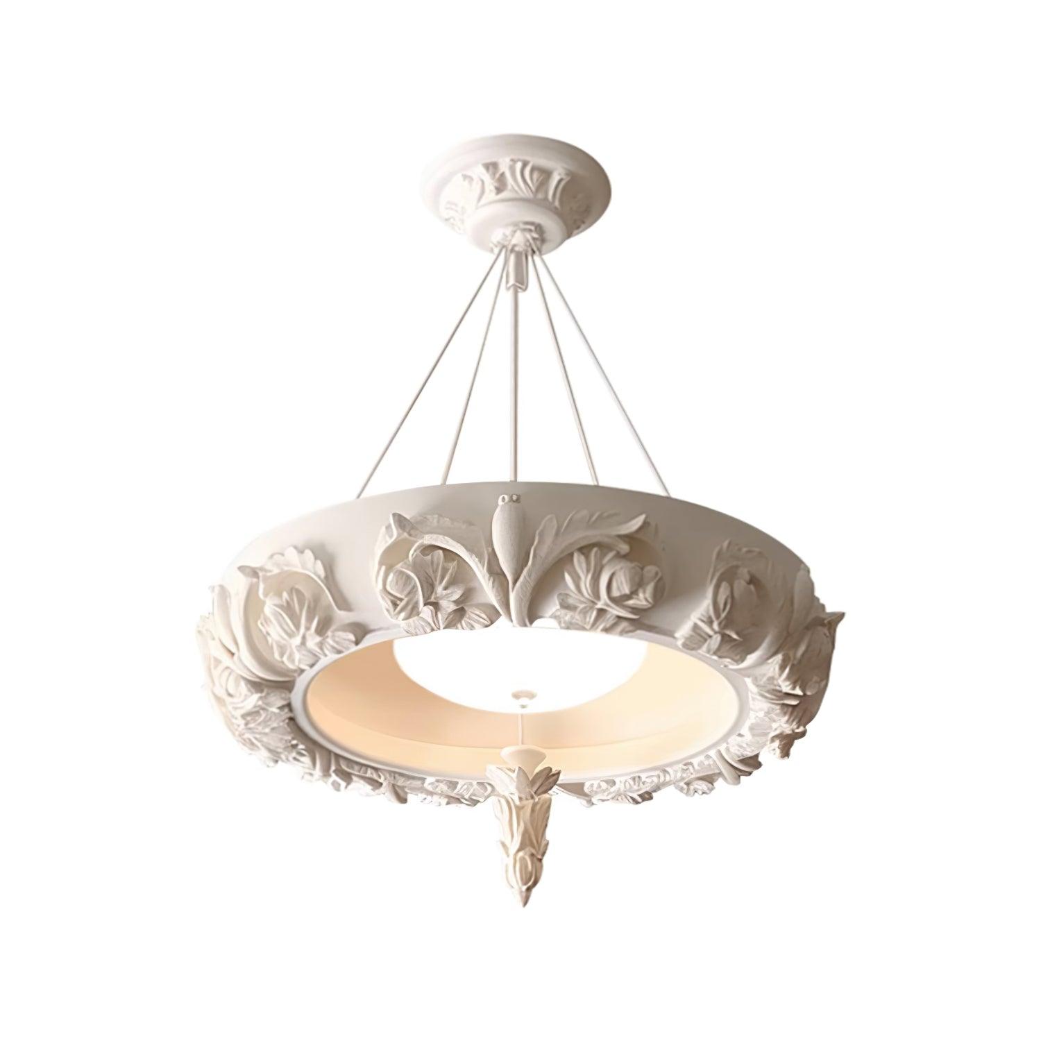 Rococo Plaster Pendant Chandelier - Lamp Outdoor