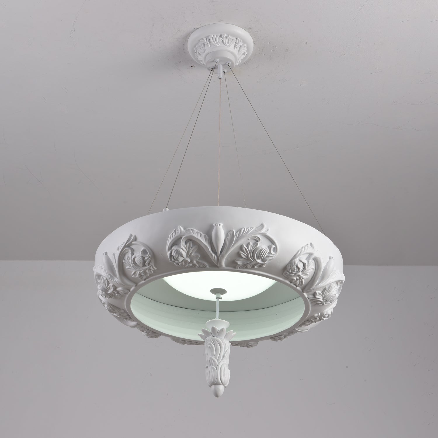 Rococo Plaster Pendant Chandelier - Lamp Outdoor