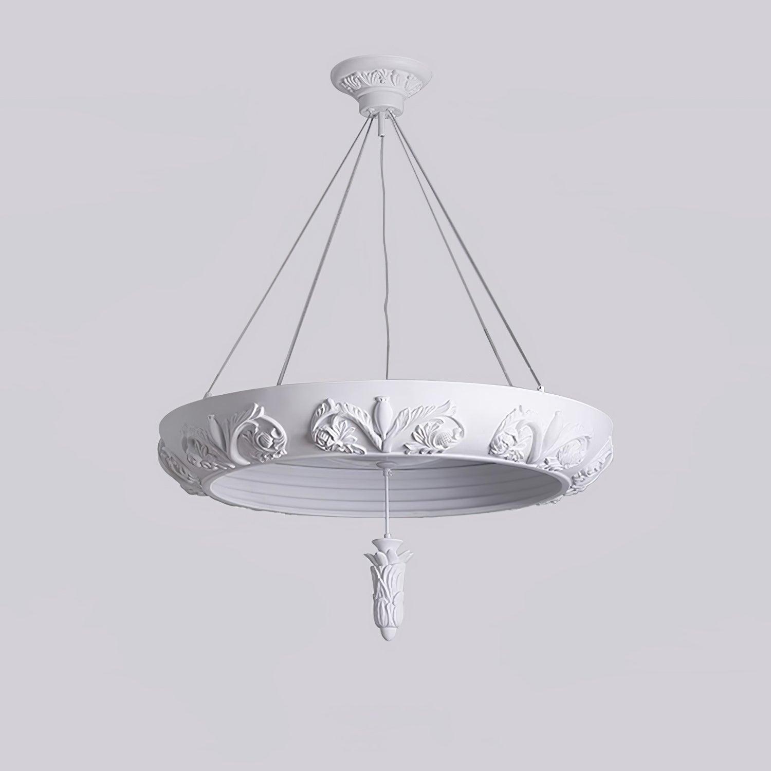 Rococo Plaster Pendant Chandelier - Lamp Outdoor
