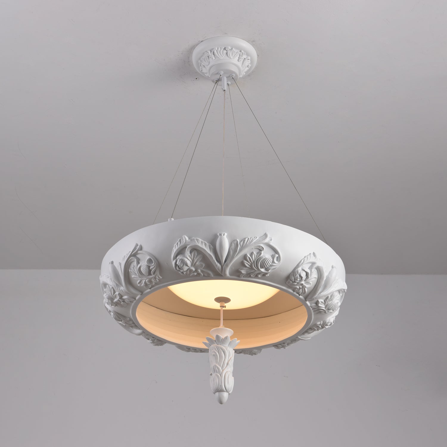 Rococo Plaster Pendant Chandelier - Lamp Outdoor