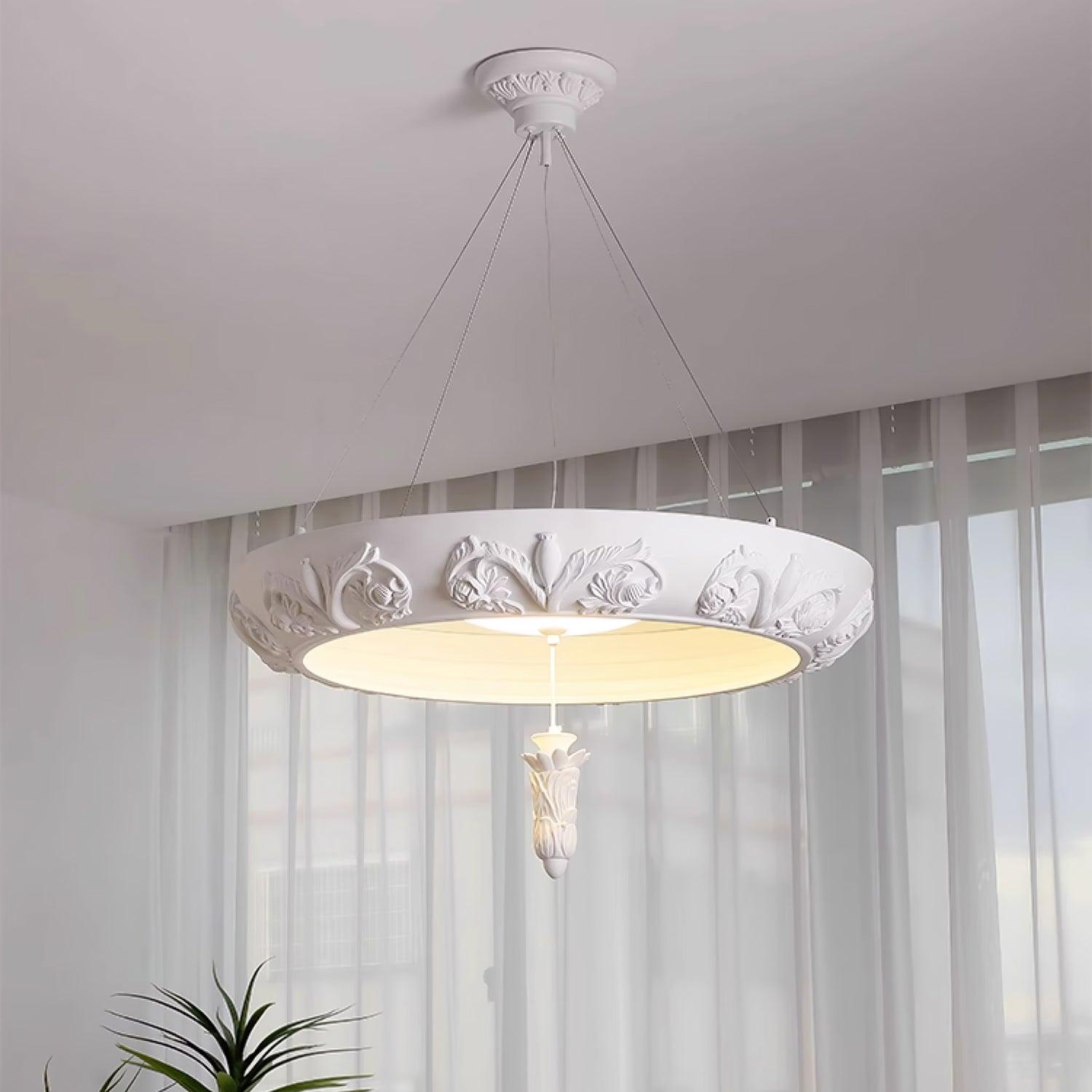 Rococo Plaster Pendant Chandelier - Lamp Outdoor