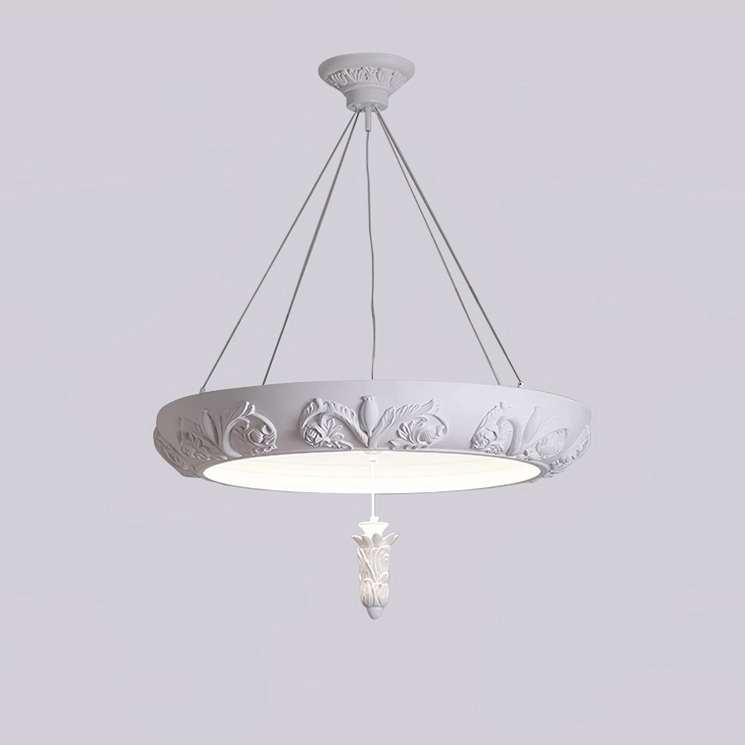 Rococo Plaster Pendant Chandelier - Lamp Outdoor