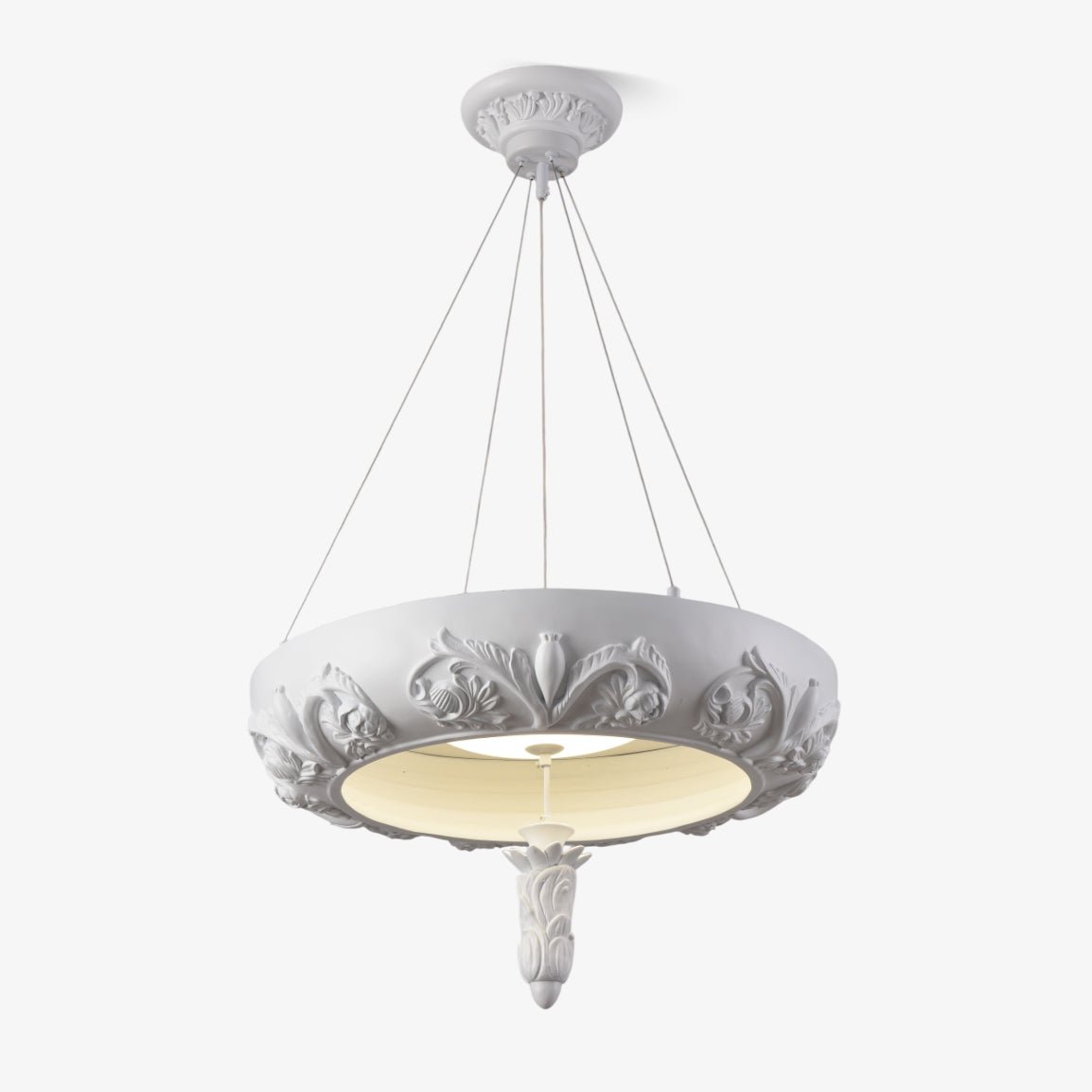 Rococo Plaster Pendant Chandelier - Lamp Outdoor
