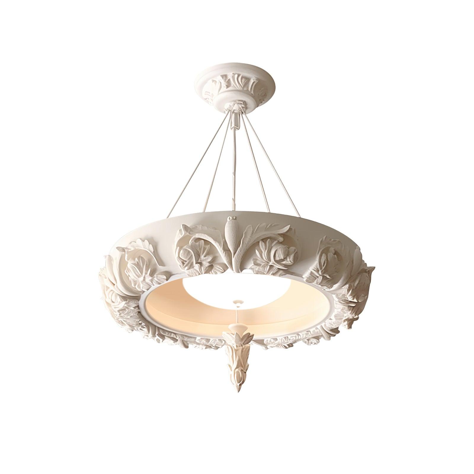 Rococo Plaster Pendant Chandelier - Lamp Outdoor