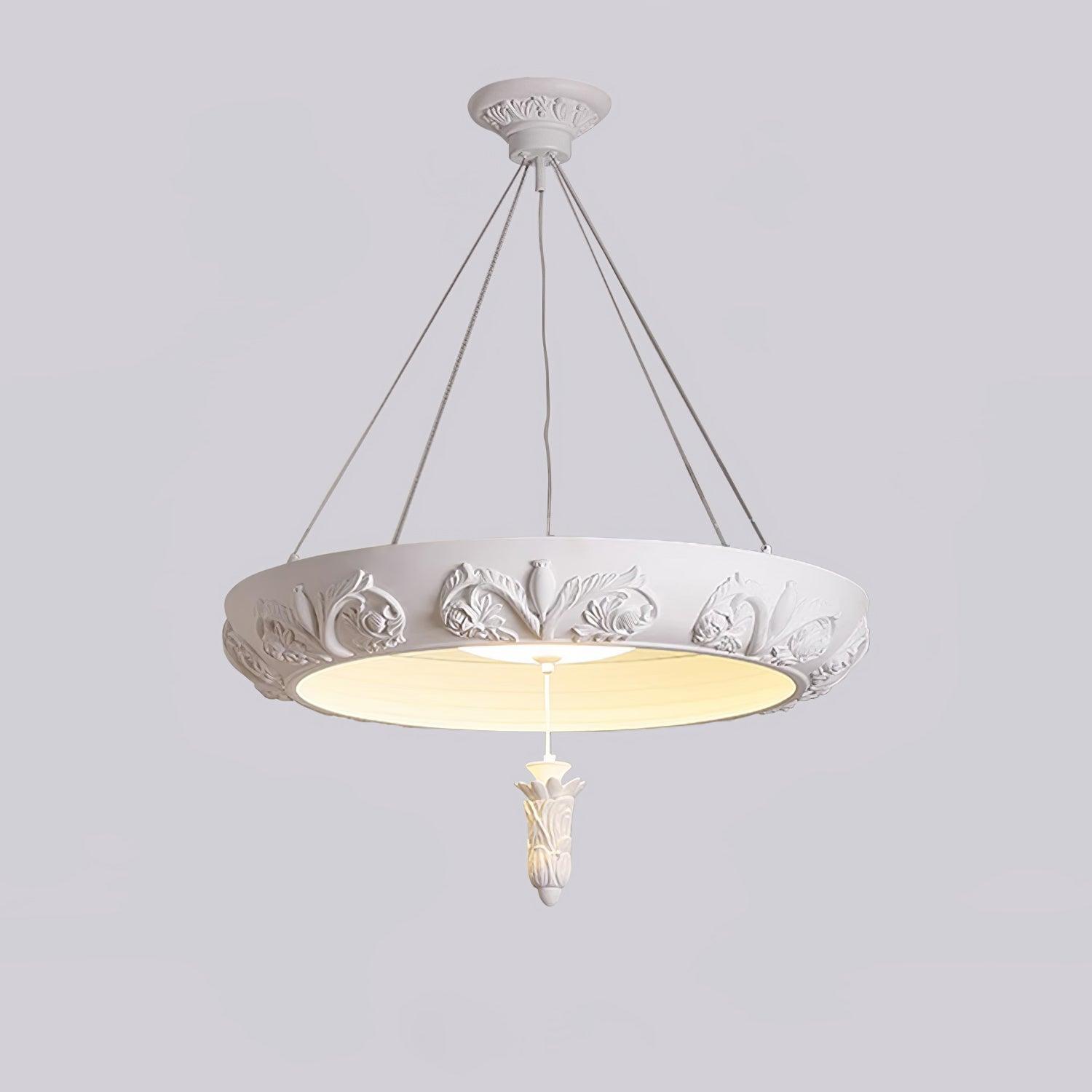 Rococo Plaster Pendant Chandelier - Lamp Outdoor