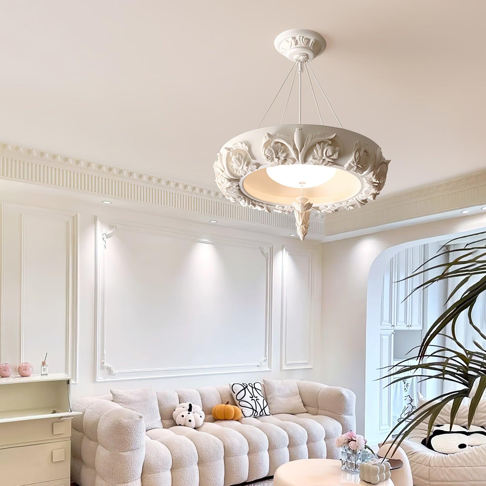 Rococo Plaster Pendant Chandelier - Lamp Outdoor