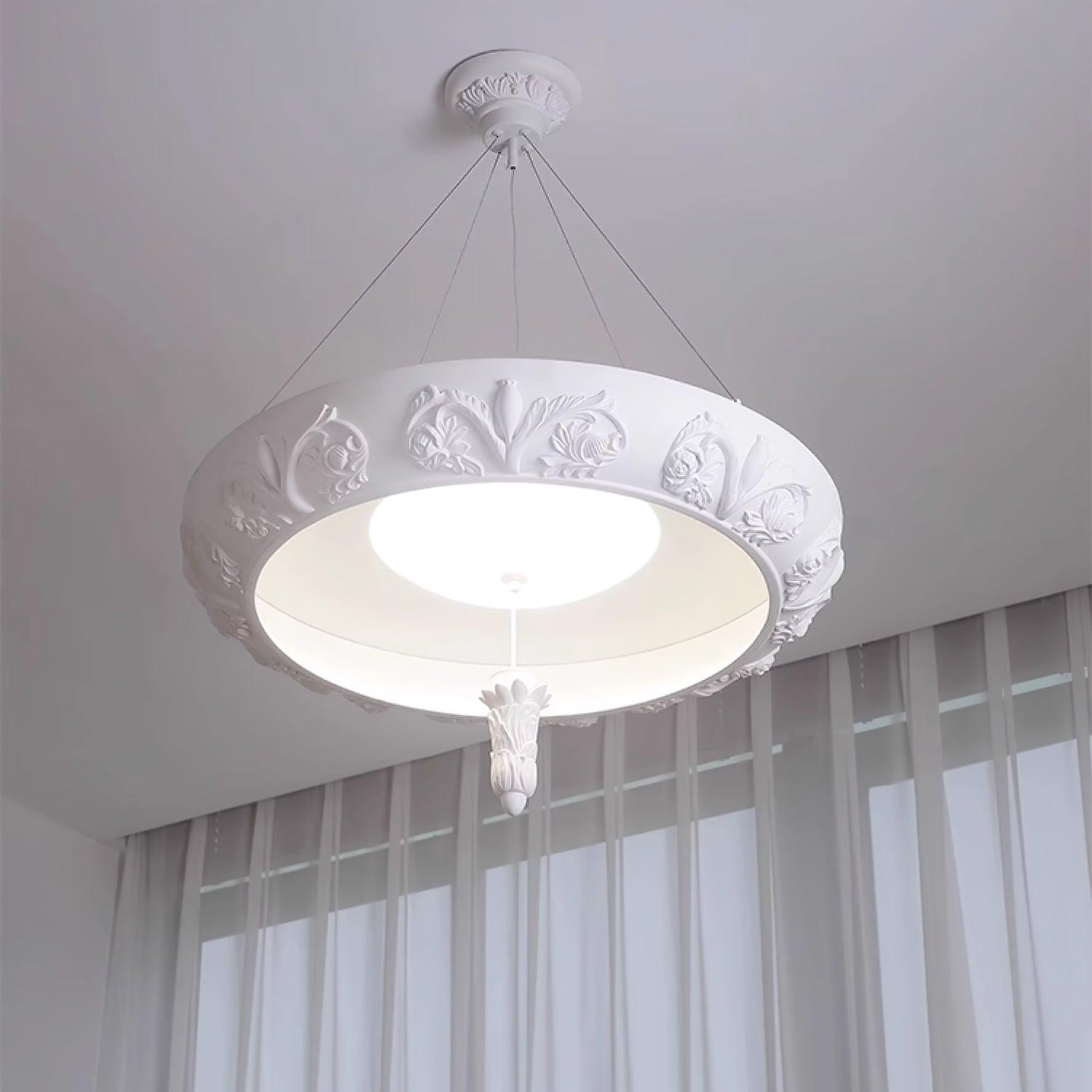 Rococo Plaster Pendant Chandelier - Lamp Outdoor