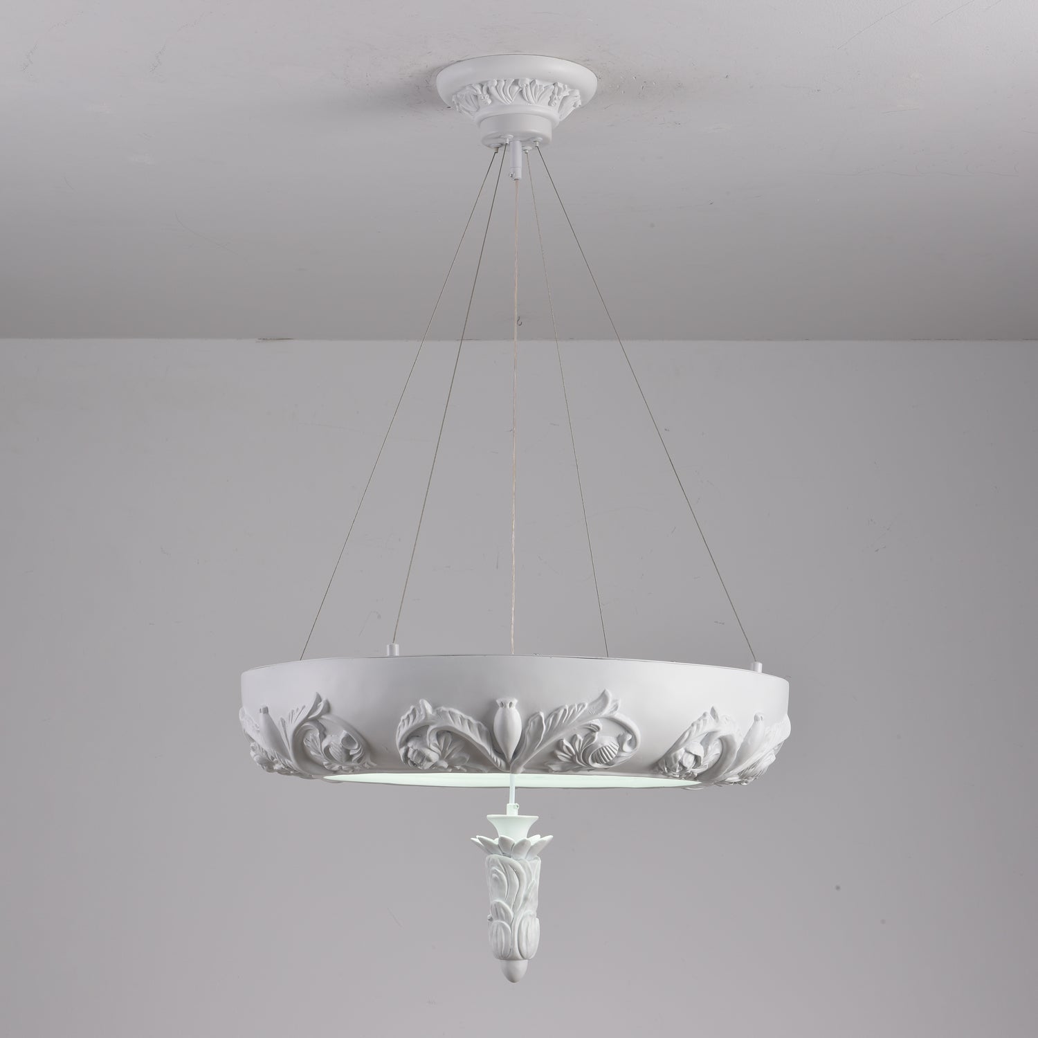 Rococo Plaster Pendant Chandelier - Lamp Outdoor